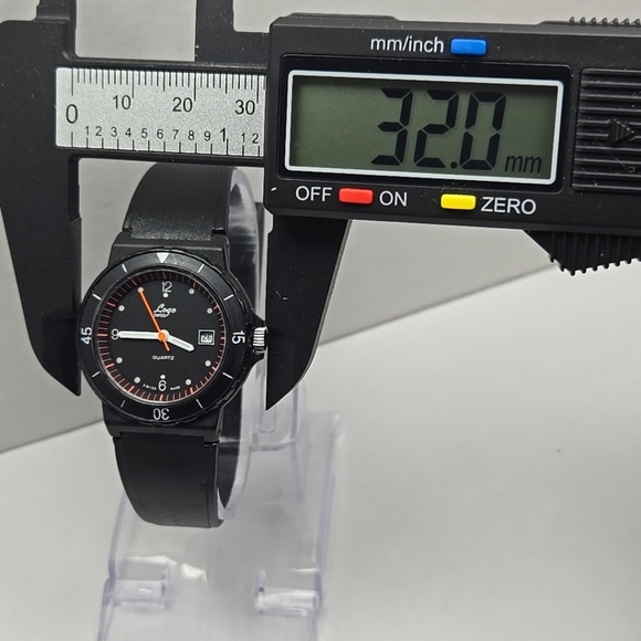 Rare Fortis Logo Swiss Date Watch New Battery 426.70.41 Black Rotating Bezel - Picture 4 of 9